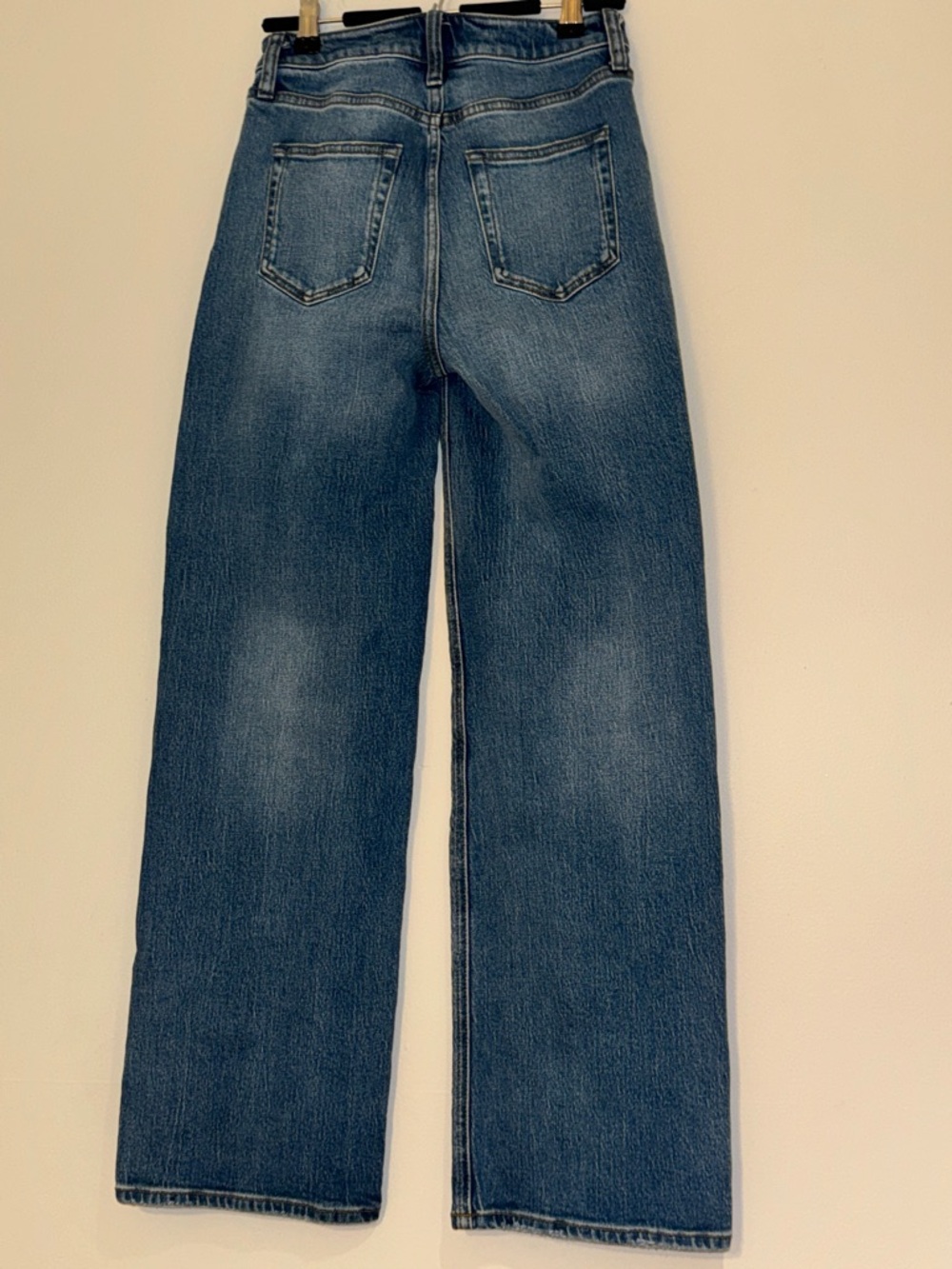 Quince High-Rise Wide-Leg Jeans in Medium Blue - Picture 2 of 15